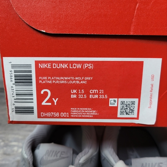 NEW Kids (PS) Nike Dunk Low Two-Toned Grey - DH9756-001 - Picture 11 of 11